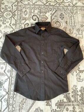 Class Club Boys Black Button-Up Dress Shirt